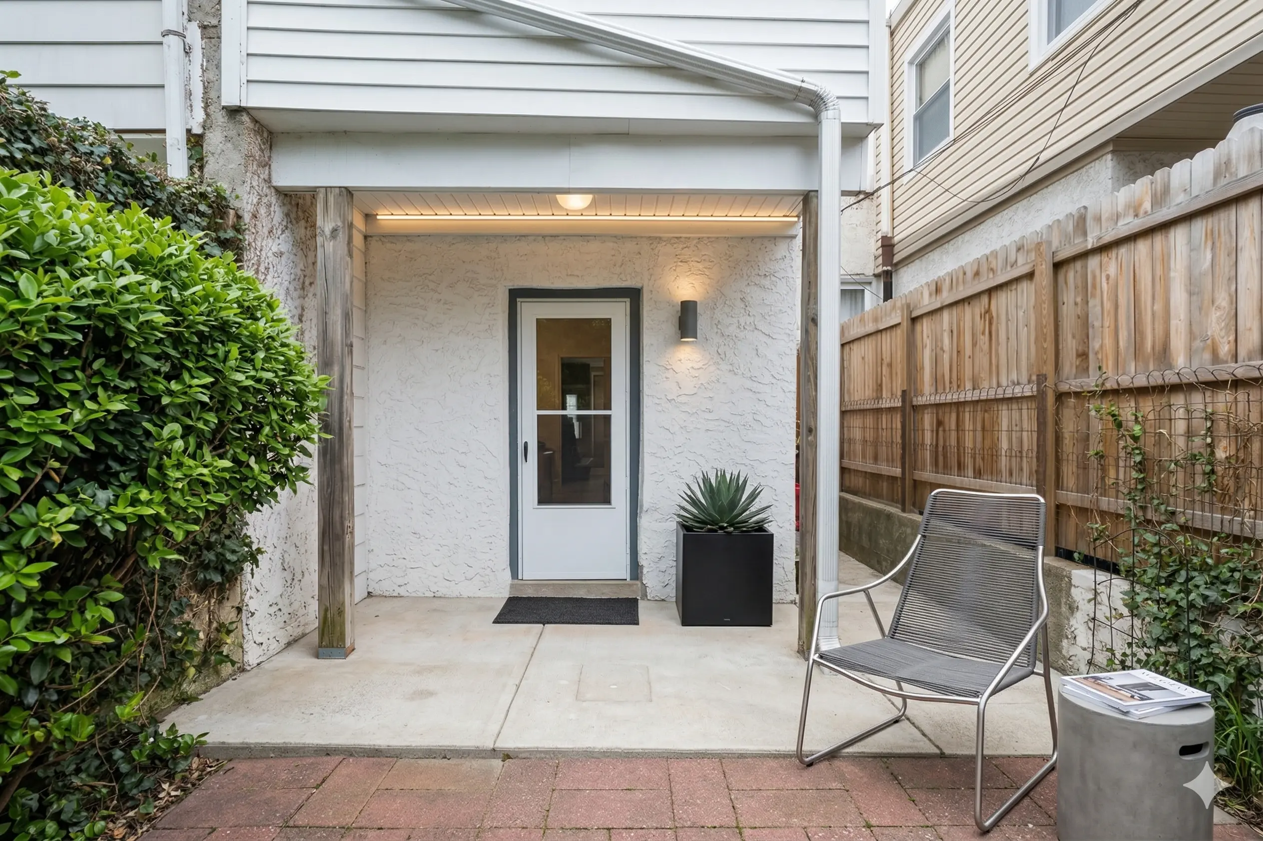 Rear patio — AI enhanced